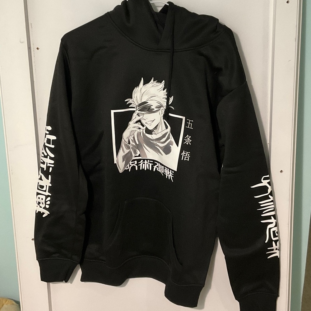 Jujitsu Kaisen Gojo Black Graphic Hoodie